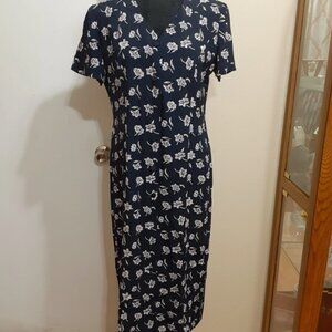 VTG Talbots Women's Size 6P Full button floral dress Prairie Cottagecore USA